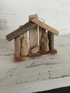 Driftwood Nativity Scene