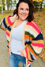 Load image into Gallery viewer, Take All of Me Multicolor Hand Crochet Chunky Oversized Cardigan