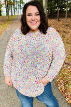 Load image into Gallery viewer, Eclectic Ivory Popcorn Rounded Hem Shirttail Pullover Sweater