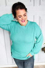 Load image into Gallery viewer, Live For Today Mint Mineral Washed Rib Pullover