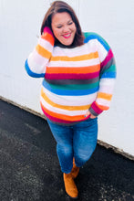 Load image into Gallery viewer, Embrace The Day Multicolor Stripe Soft Knit Oversized Sweater