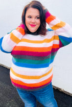 Load image into Gallery viewer, Embrace The Day Multicolor Stripe Soft Knit Oversized Sweater