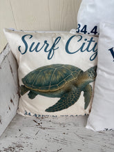 Load image into Gallery viewer, Surf City Turtle Pillow