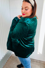 Load image into Gallery viewer, Dazzling Hunter Green Velvet Lapel Blazer