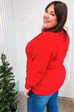 Load image into Gallery viewer, More The Merrier Red Pearl Christmas Tree Jacquard Sweater