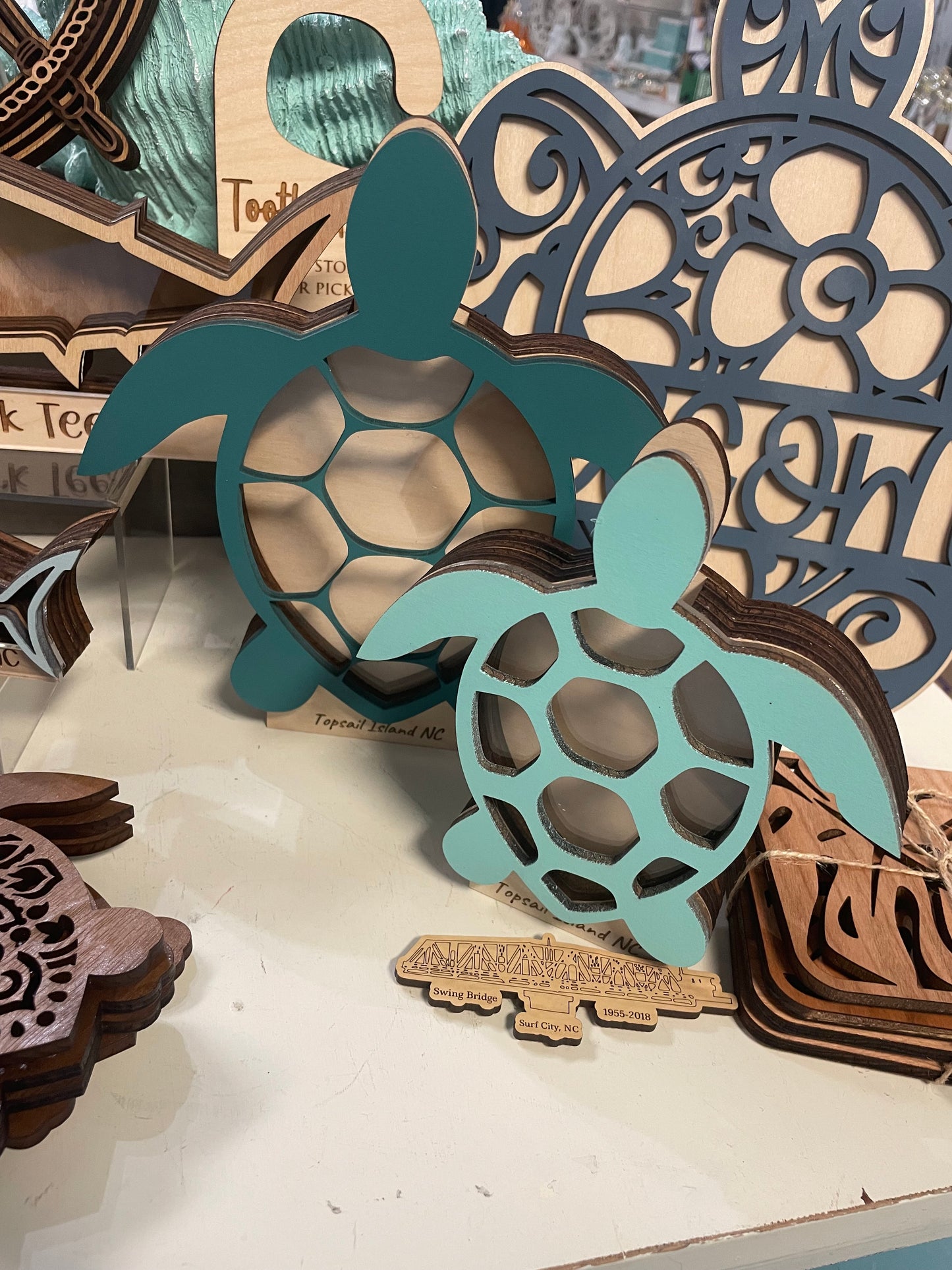 Shell Seaglass Turtle Shape Holder