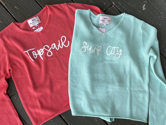 Surf City V-Neck Sweater