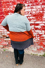 Load image into Gallery viewer, Take a Look Heather Grey Two Tone Hacci Cardigan