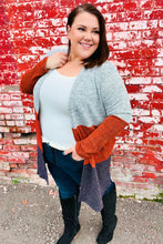 Load image into Gallery viewer, Take a Look Heather Grey Two Tone Hacci Cardigan