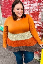 Load image into Gallery viewer, Give You Joy Rust/Taupe Leopard Print Tiered Babydoll Top