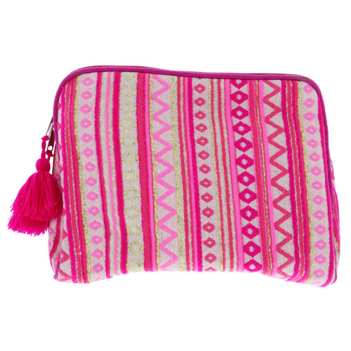 POPPIN' PINK! LARGE ZIPPER POUCH