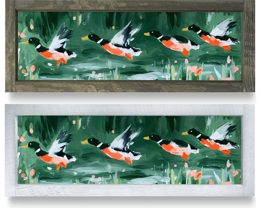 Mallards In Flight Skinny Artwork