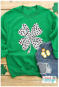 Spotted Clover Crew Sweatshirt