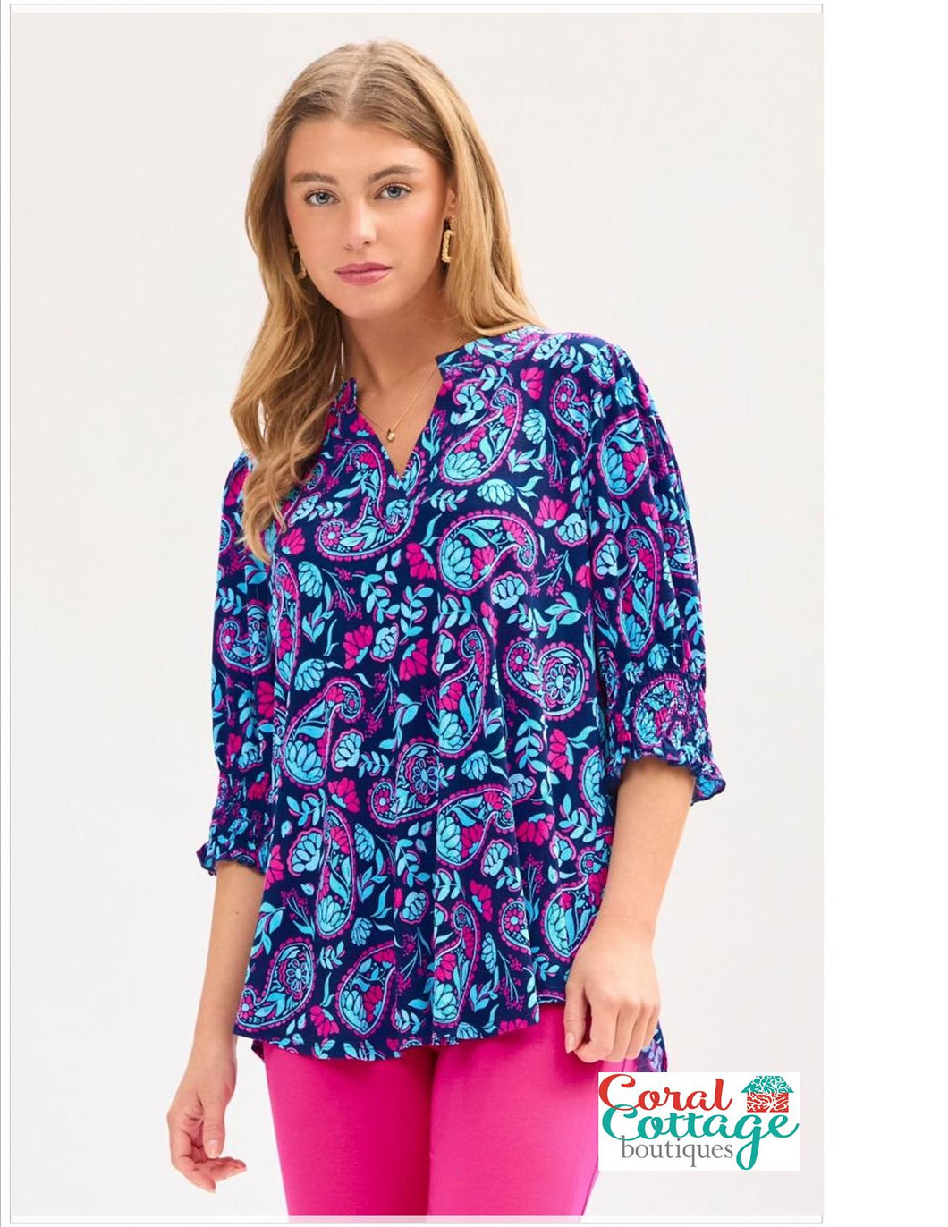 Lizzy Smocked Sleeve Top