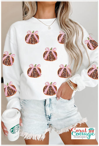 Sequin Pumpkin Patch Sweatshirt