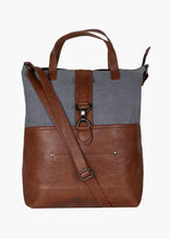 Load image into Gallery viewer, Jamie Up-Cycled Canvas Convertible Tote