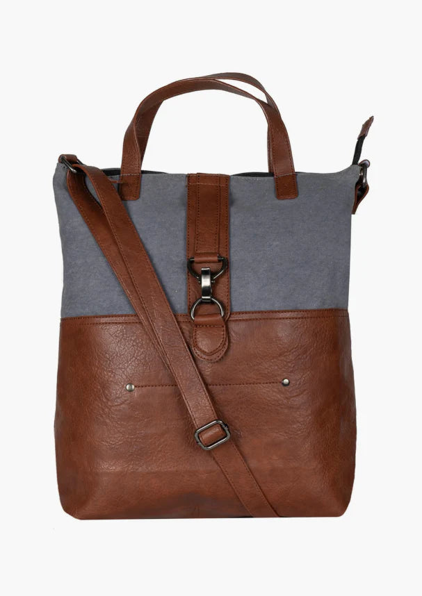 Jamie Up-Cycled Canvas Convertible Tote