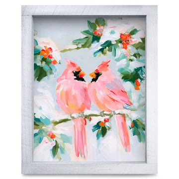 Pink Cardinal Pair Artwork