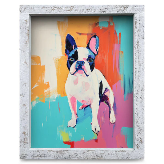 Pastel Boston Terrier Artwork - VERTICAL