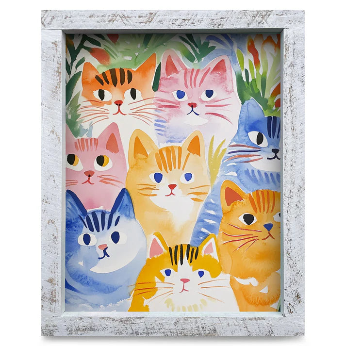 Watercolor Cats Artwork - VERTICAL