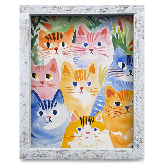 Watercolor Cats Artwork - VERTICAL