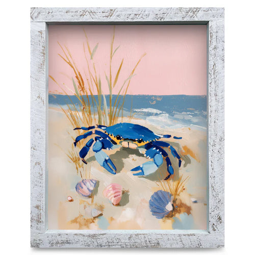 Blue Crab Pink Sky Artwork