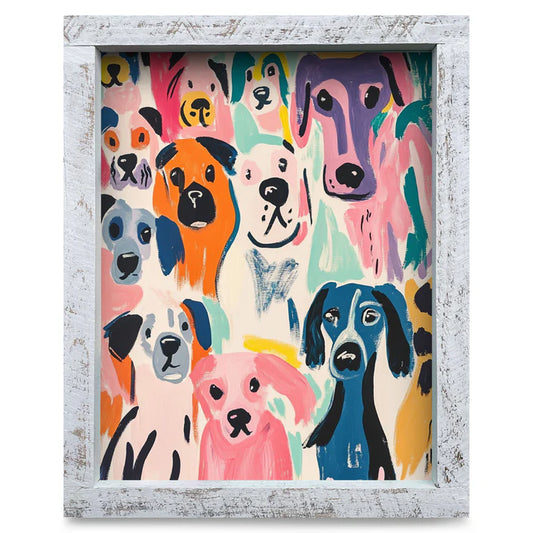 Cute Whimsy Dogs Artwork - VERTICAL