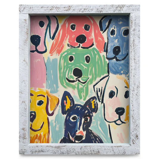 Colorful Dog Smiles Artwork - VERTICAL