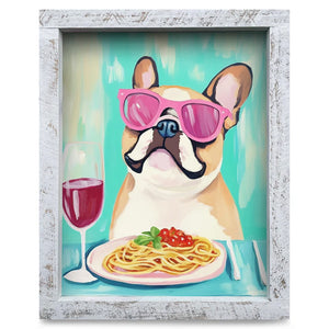 Date Night French Bulldog Artwork - VERTICAL