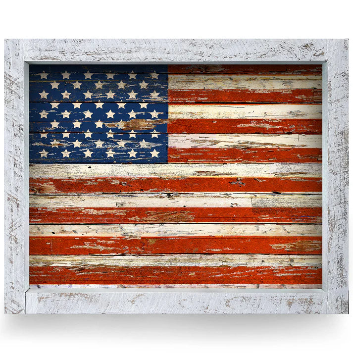 Rustic American Flag Artwork
