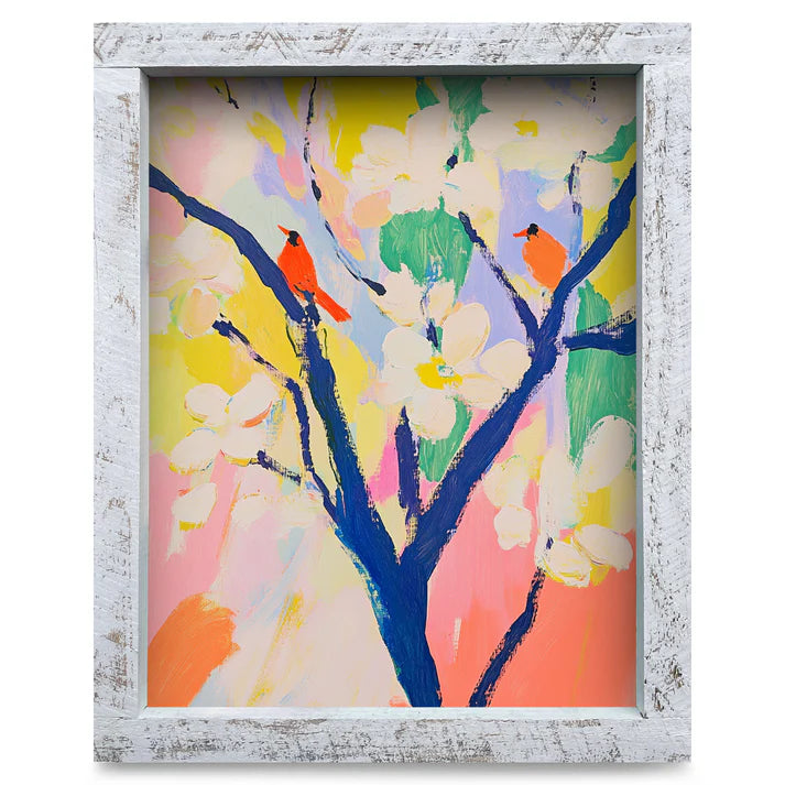Cardinals In Dogwood Artwork - VERTICAL