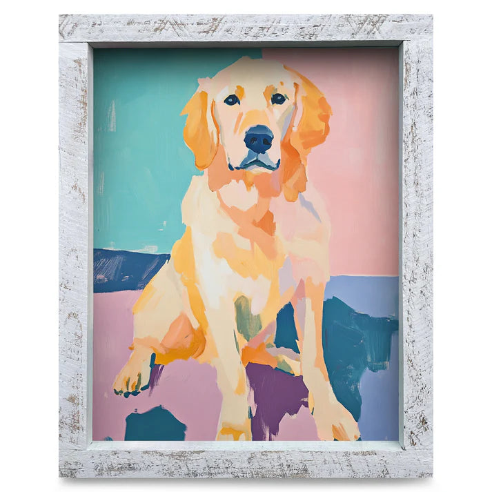 Pastel Golden Retriever Artwork - VERTICAL