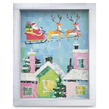 Santa Over The Rooftop Artwork