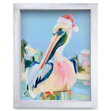 Pelican In A Santa Hat Artwork