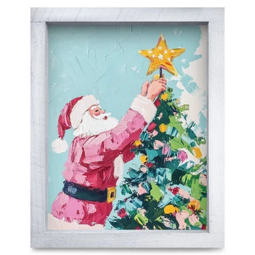 Santa Topping The Tree Artwork