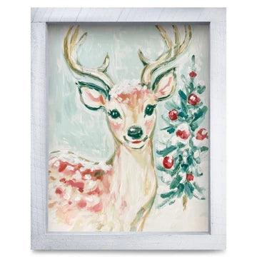 Retro Christmas Deer Artwork