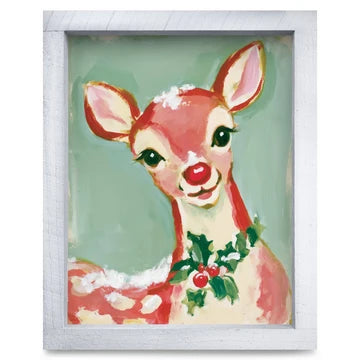 Winter Reindeer Fawn Artwork