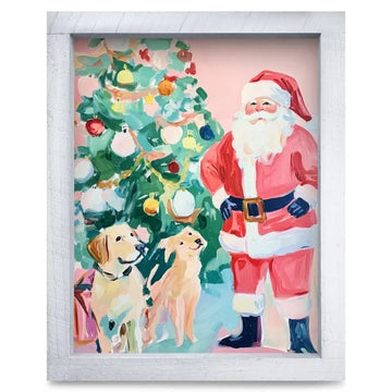Santa Claus And Paws Artwork