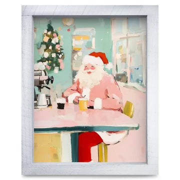 Coffee Bar Santa Artwork