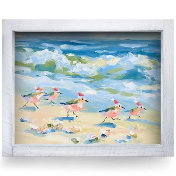 Santa Hat Sandpipers Artwork