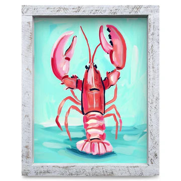 Lobster On Aqua Artwork