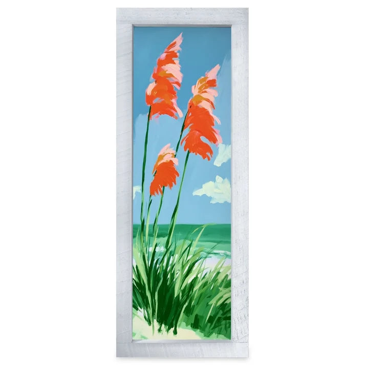 Coral Beach Grasses Skinny Artwork