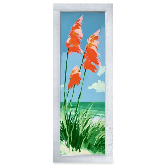Coral Beach Grasses Skinny Artwork