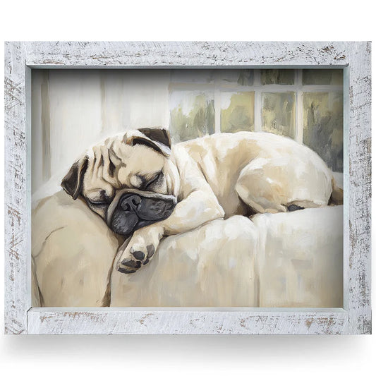 Sleepy Pug Artwork - HORIZONTAL