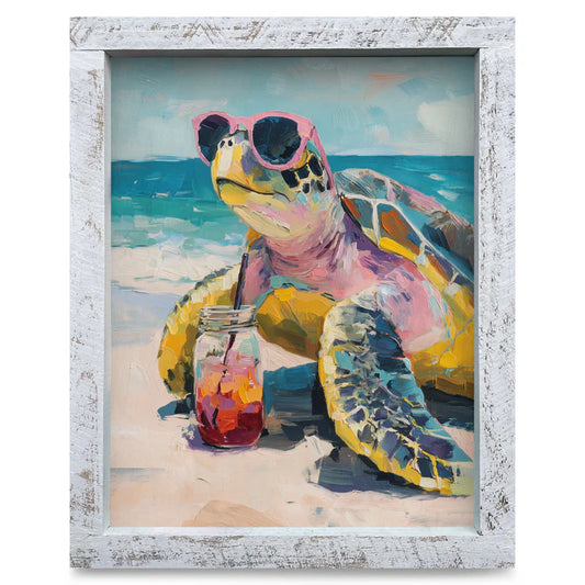 Sunny Sea Turtle Sips Artwork