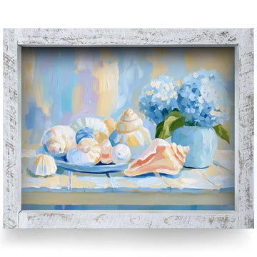 Shells & Hydrangeas Artwork