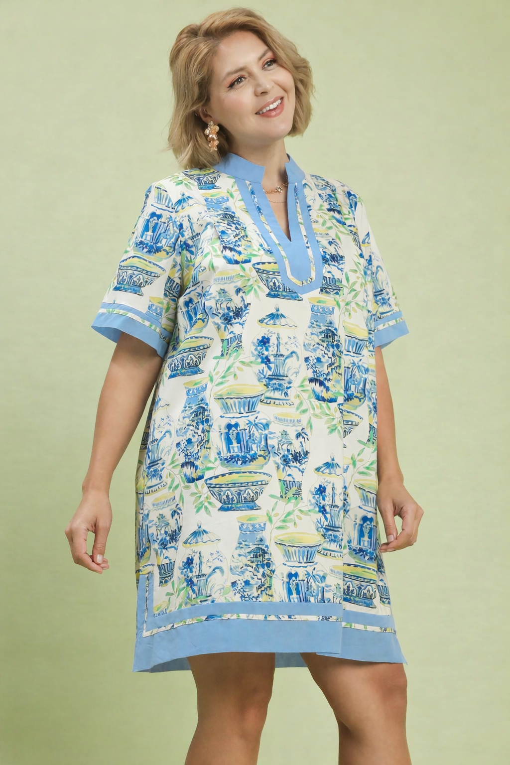 Chinoiserie Print Dress