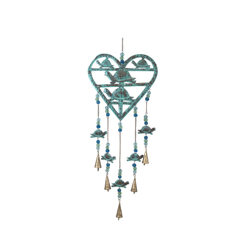 Heart with Turtles Wind Chime