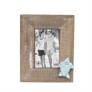 White Washed Turtle Picture Frame