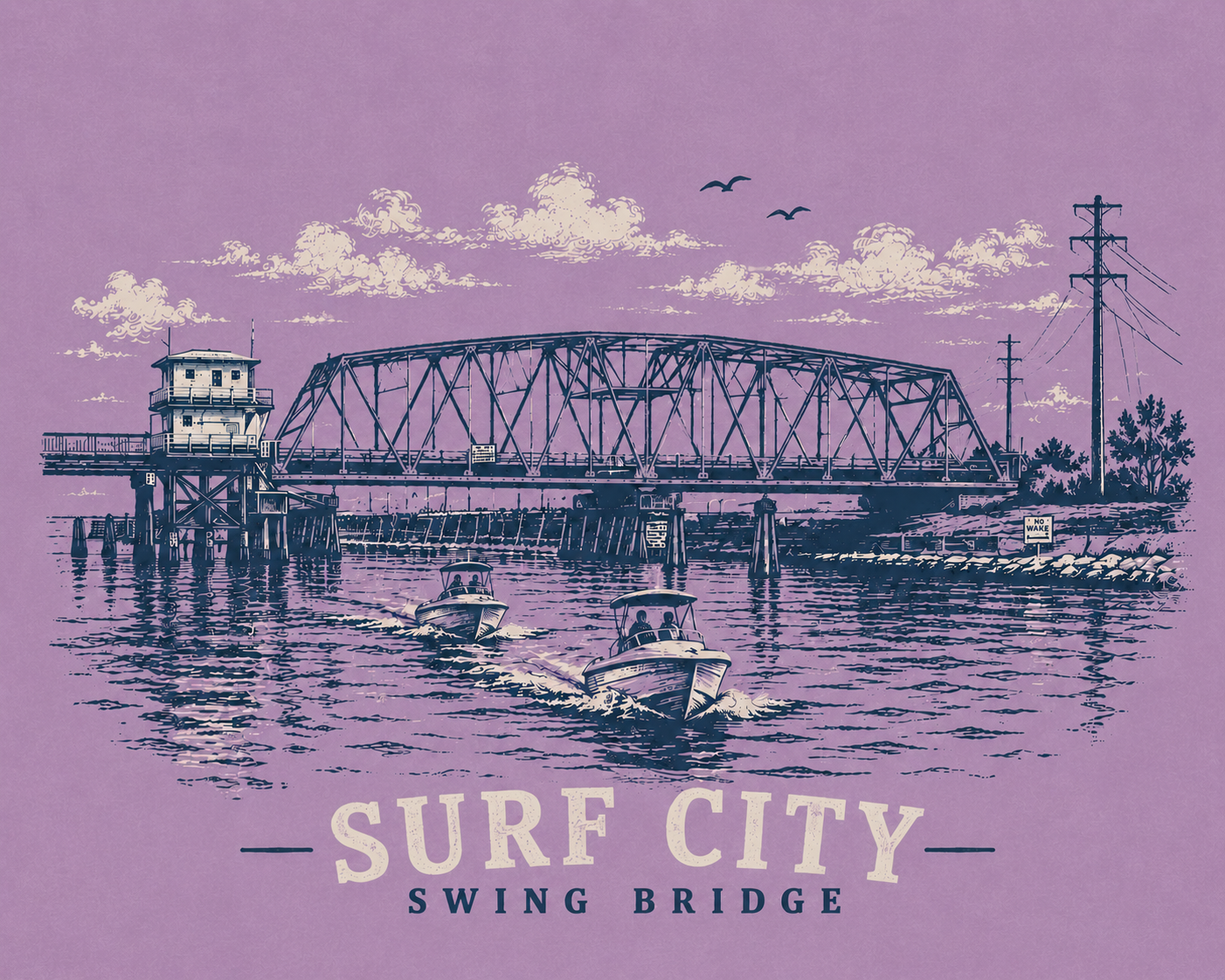 Surf City Swing Bridge Short Sleeve T-Shirt
